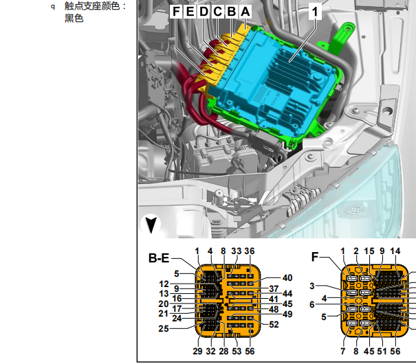 2018奥迪A4L发动机电脑端子图