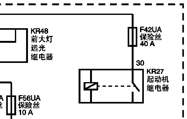 2012年凯迪拉克SRX启动继电器电路图