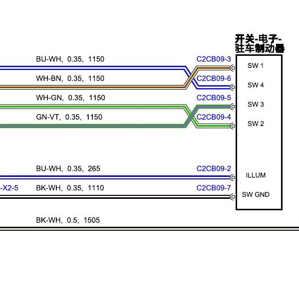 2017年路虎揽胜手刹电路图