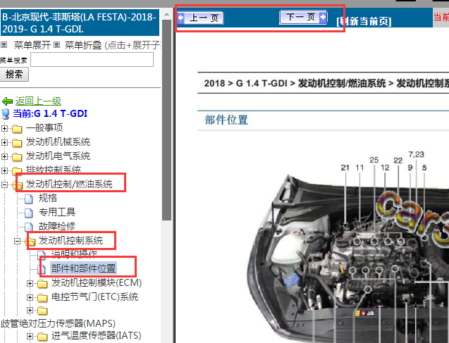 2018-2019年现代菲斯塔部件位置
