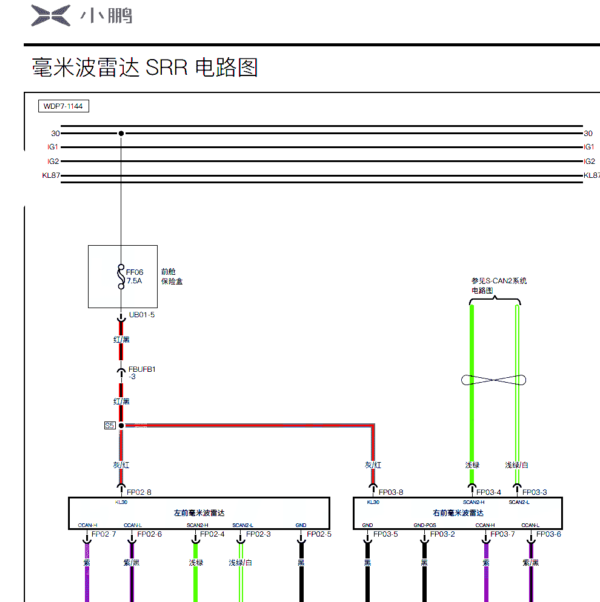 2020年小鹏P7巡航电路图