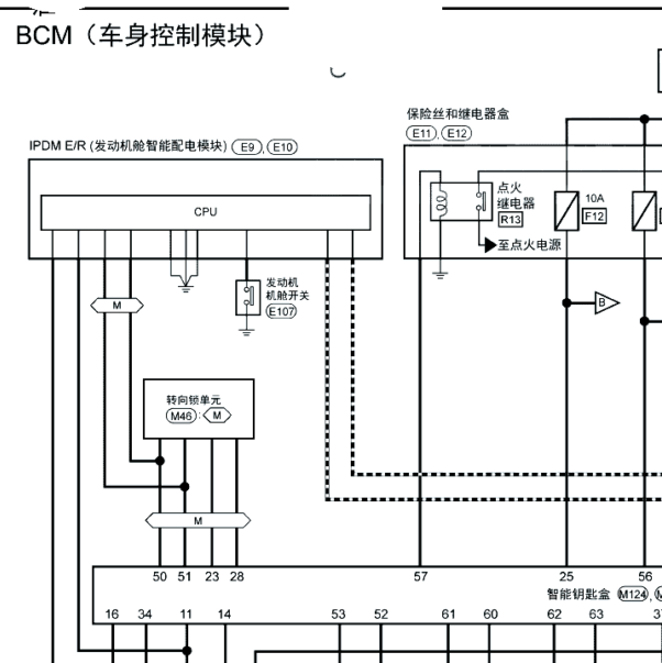2020年日产启辰星车身控制电路图