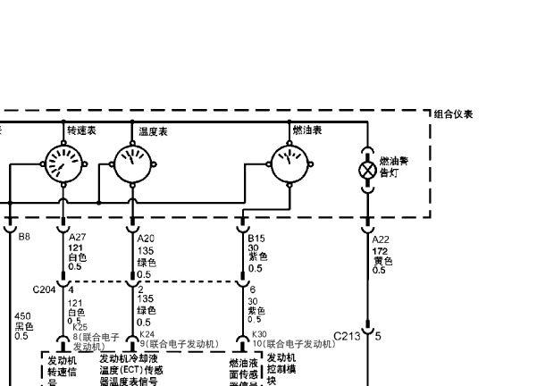 雪佛兰乐风仪表电路图