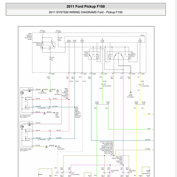 2011年福特猛禽防盗系统电路图