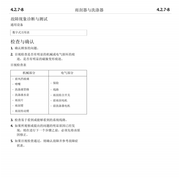 2012年长安星卡故障诊断
