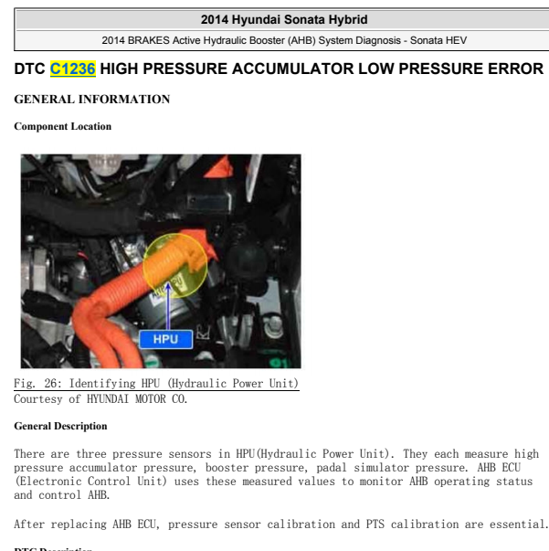 2014年现代索纳塔C1236故障码解析
