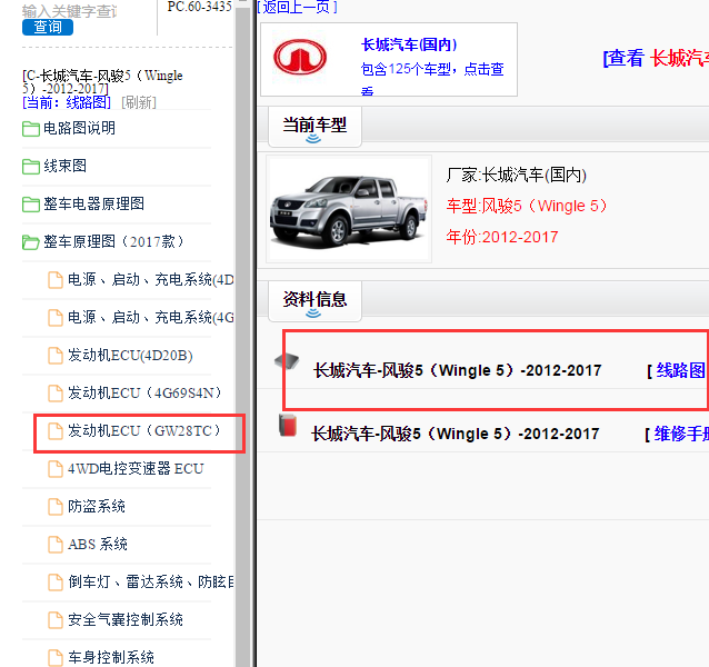 2012年长城风骏5全车电路图