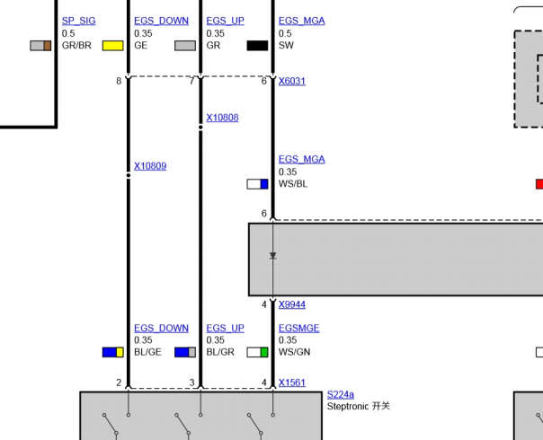 2010年宝马325 变速箱电路图