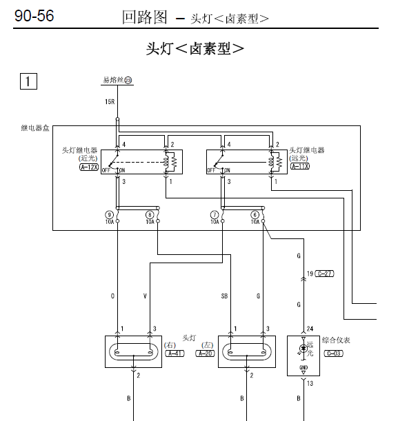 2014年三菱君阁大灯电路图