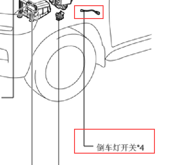 2015年丰田霸道倒车灯开关位置