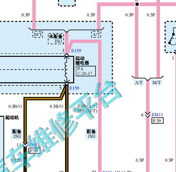 2017年起亚K2启动继电器电路图