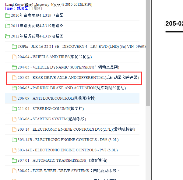 2012年路虎发现4四驱电路图