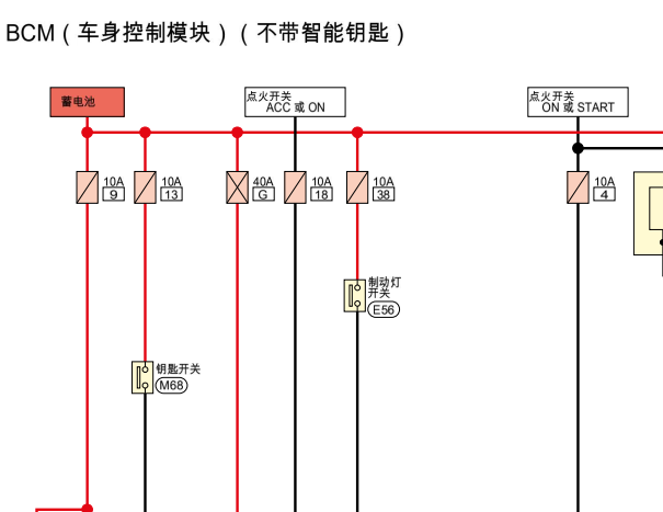 2019年日产蓝鸟车身发动机和网络电路图