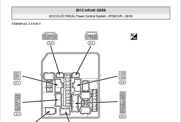 2012年英菲尼迪QX56 保险丝资料