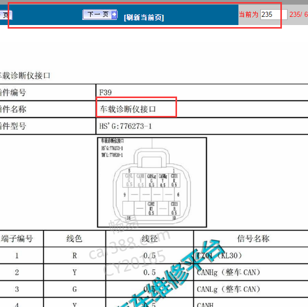 2015年江淮iEV4通讯针脚定义