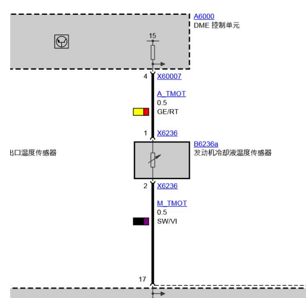 2007年宝马X5发动机冷却系统电路图