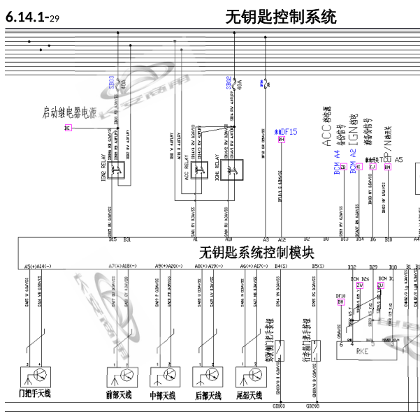 2018年欧尚A800一键启动电路图