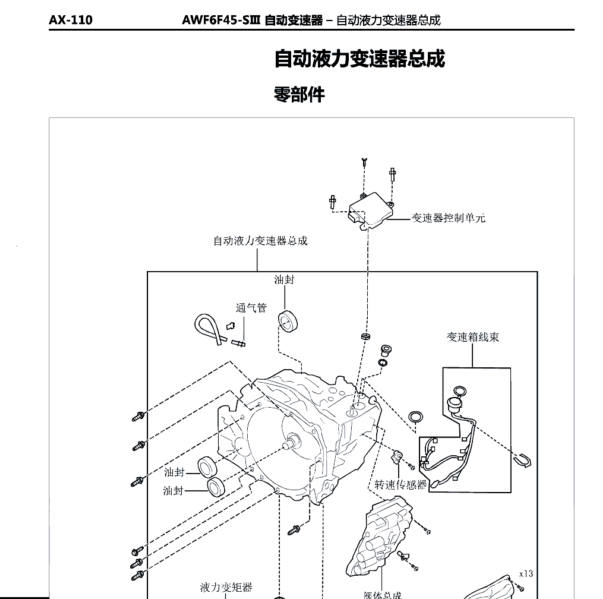 2022年红旗H5变速箱维修手册