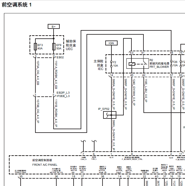 2020年大通G20 空调电路图