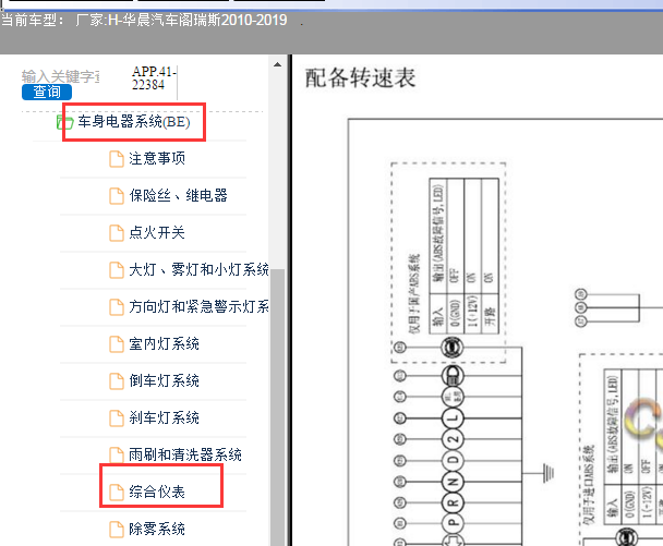 2010-2019年金杯阁瑞斯仪表电路图