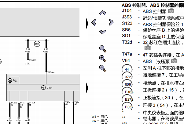 2011年奥迪Q7 ABS电路图
