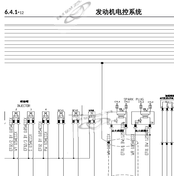 2019年欧尚科尚发动机电路图