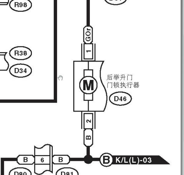 2011年斯巴鲁森林人后备箱电路图