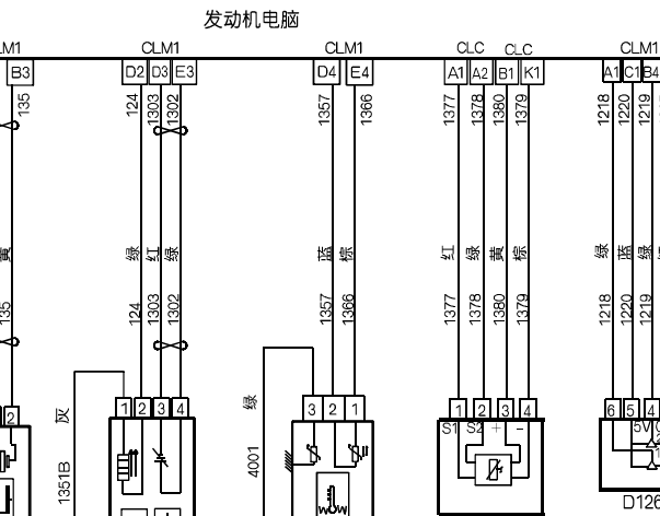 东风风S30 N6A（TU5JP4）发动机电路图