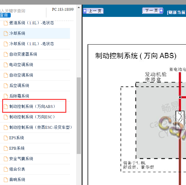 2016-2018年斯威X7  ABS电路图