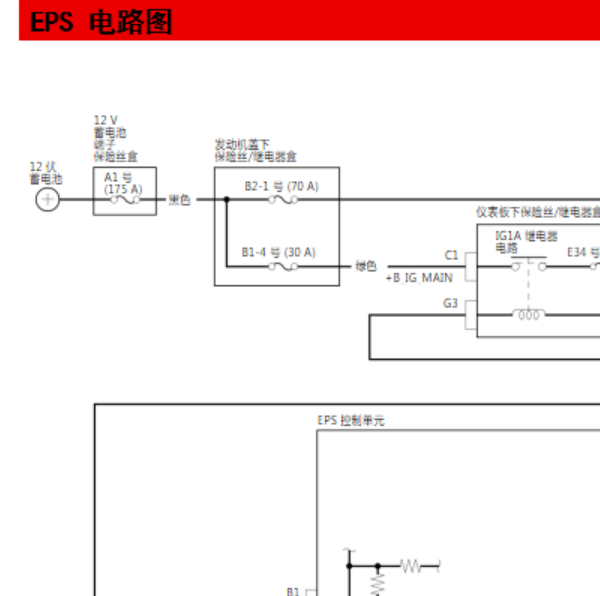2021年本田享域转向系统电路图