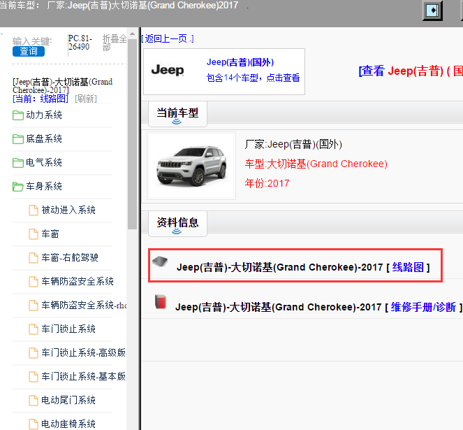 Jeep(吉普)-大切诺基(Grand Cherokee)-2017[ 线路图 ]
