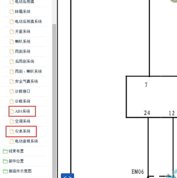 2013-2018年江淮瑞风M5 ABS和仪表电路图