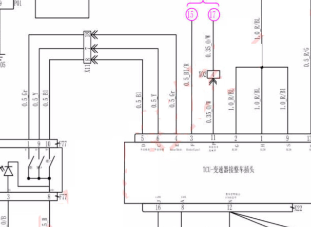 2019年长安CS15变速电脑图
