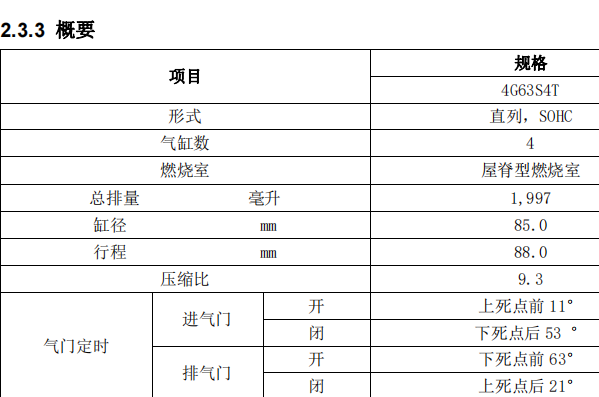4G63S4T发动机维修手册
