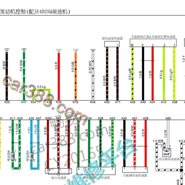 五十铃4D25发动机电路图