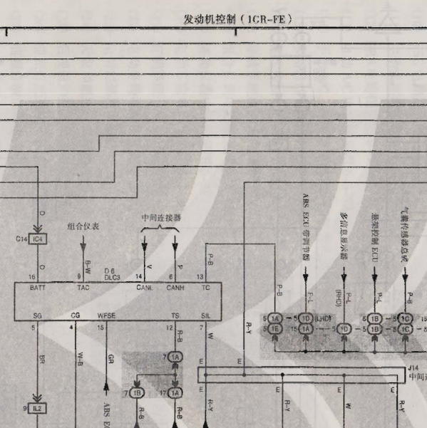 2004年丰田普拉多发动机电路图