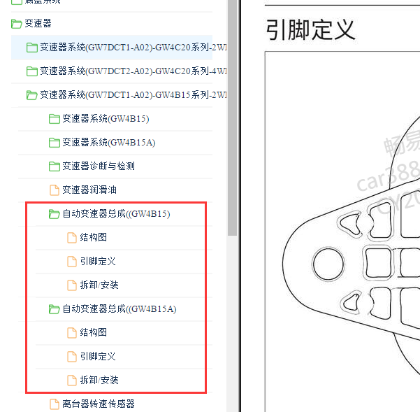 2020年哈佛F7变速箱针脚
