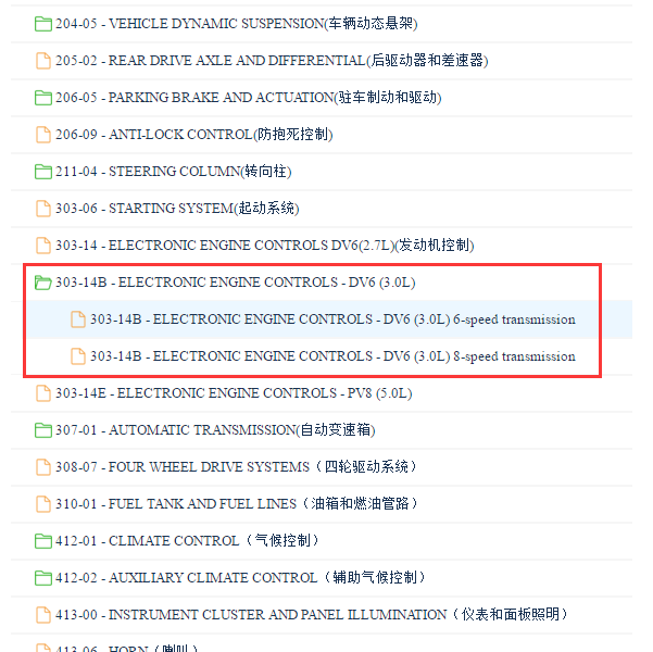 2012年路虎发现发动机电路图