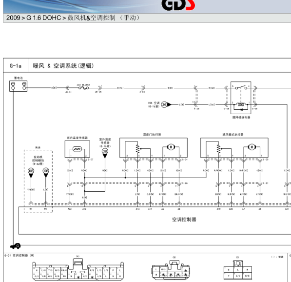 2009年起亚赛拉图手动空调电路图
