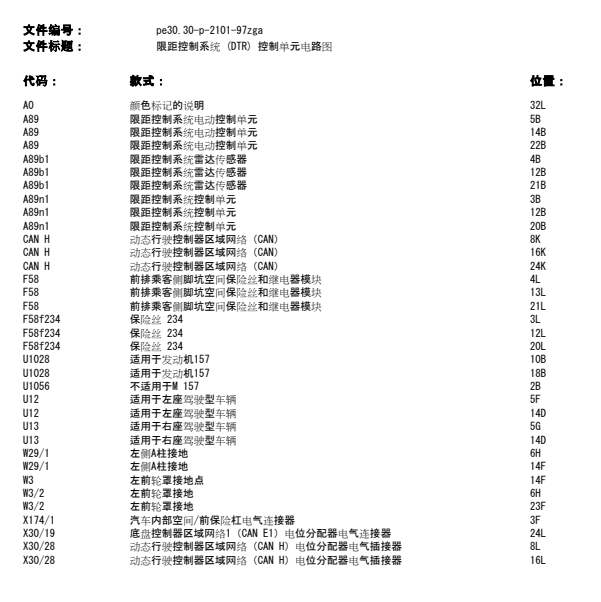 2013年奔驰G63车距控制系统电路图