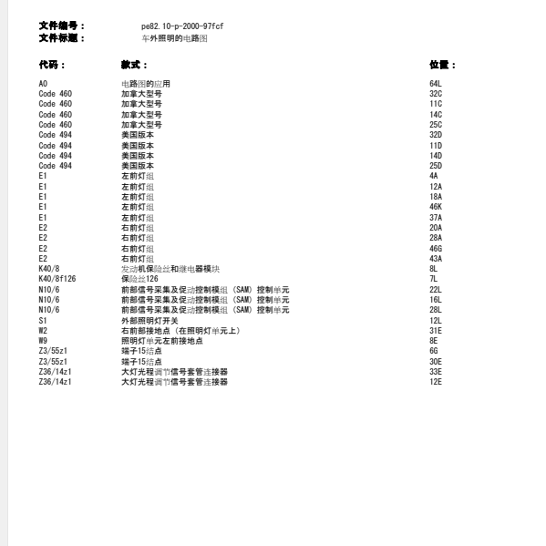 2020年奔驰GLC260L左边大灯电路图
