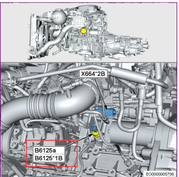 2015年宝马X5 N20发动机机油压力温度传感器位置