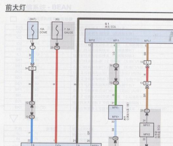 2006年丰田皇冠大灯电路图和保险丝继电器资料