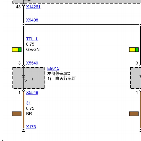 2010年宝马MINI行车灯电路图