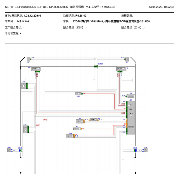 2020年宝马325LI灯光电路图