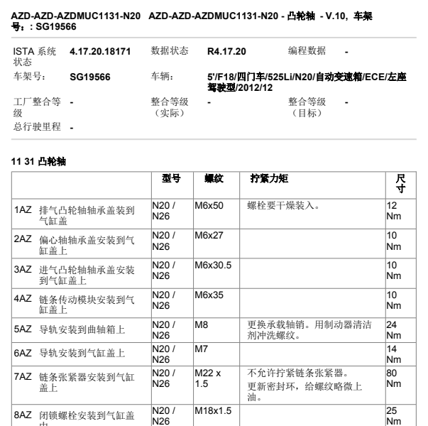 2013年宝马525LI发动机扭矩