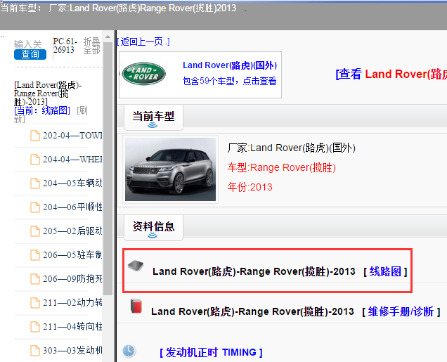 Land Rover(路虎)-Range Rover(揽胜)-2013[ 线路图 ]