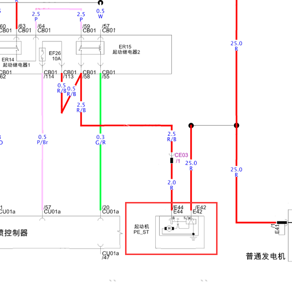 长安CS35 PLUS启动电路图