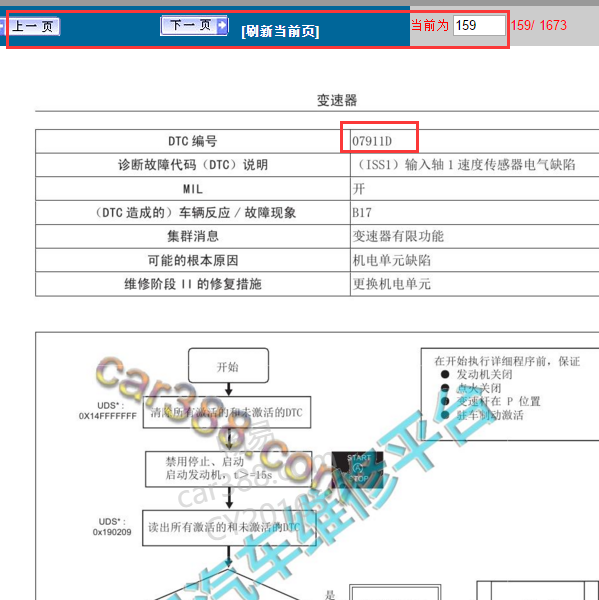 16年哈弗H7双离合变速箱P07911D故障码解析