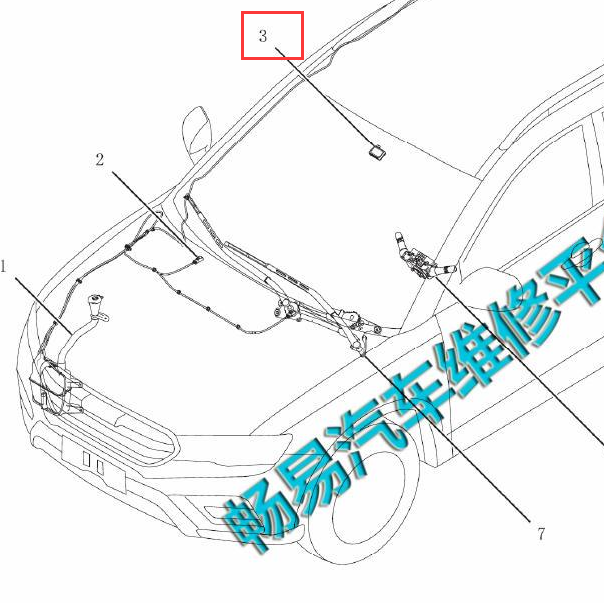 2016-2018年长城H6雨量光线传感器位置
